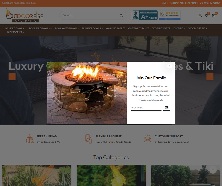 Transform Your Outdoor Living Space with Premium Fire Features
